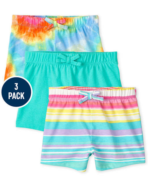 Lot de 3 shorts imprimés pour toute-petite fille