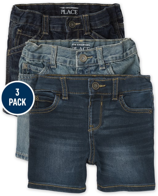 Lot de 3 shorts en jean pour bébés et tout-petits garçons