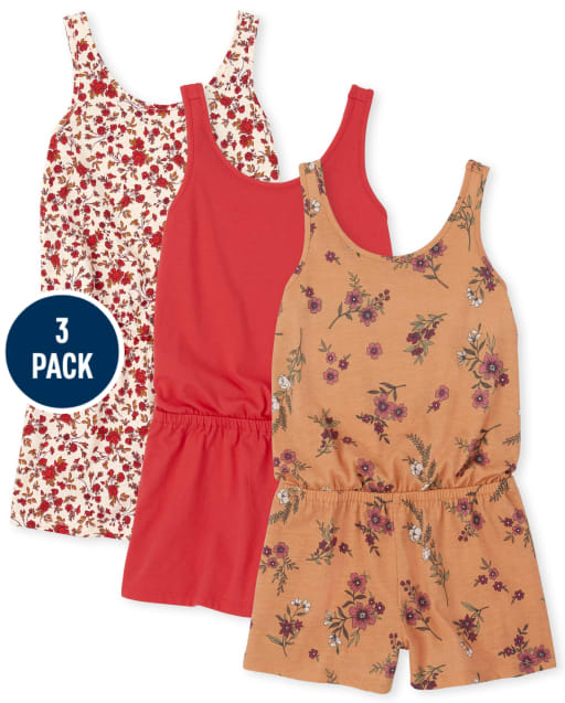 Girls Romper 3-Pack