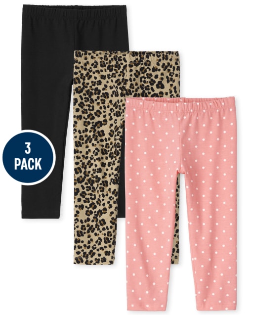 Girls Print Capri Leggings 3-Pack