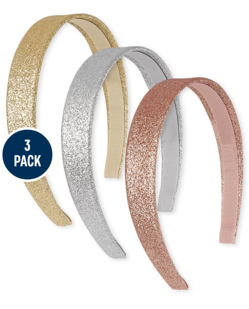 Girls Glitter Headband 3-Pack