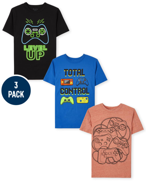Boys Video Game Graphic Tee 3-Pack
