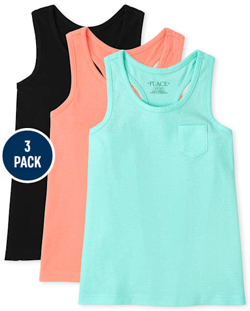 Girls Racerback Tank Top 3-Pack