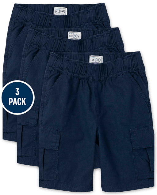 Pack de 3 shorts cargo sin cierre para niño - Husky