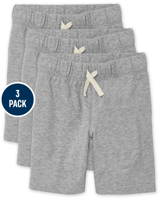 Boys Uniform Husky French Terry Shorts 3-Pack
