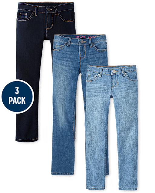 Girls Skinny Jeans 3-Pack - Plus