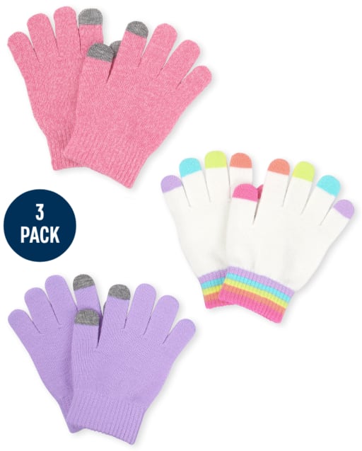 Lot de 3 gants pour envoyer des SMS pour filles