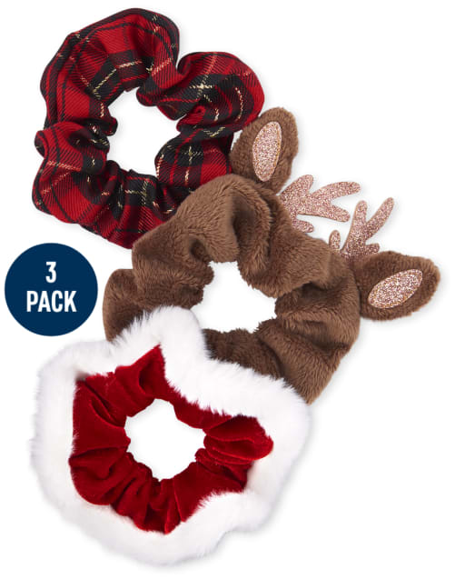 Lot de 3 chouchous de Noël pour filles