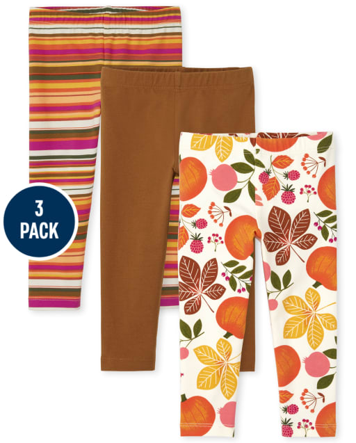 Toddler Girls Harvest Leggings 3-Pack