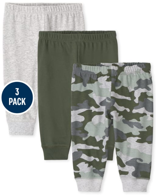 Baby Boys Camo Pants 3-Pack