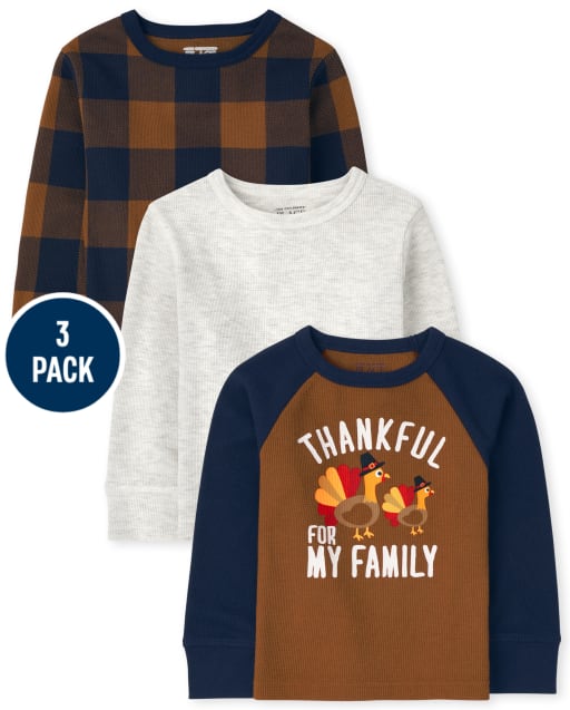 Paquete de 3 tops térmicos Harvest para niños pequeños
