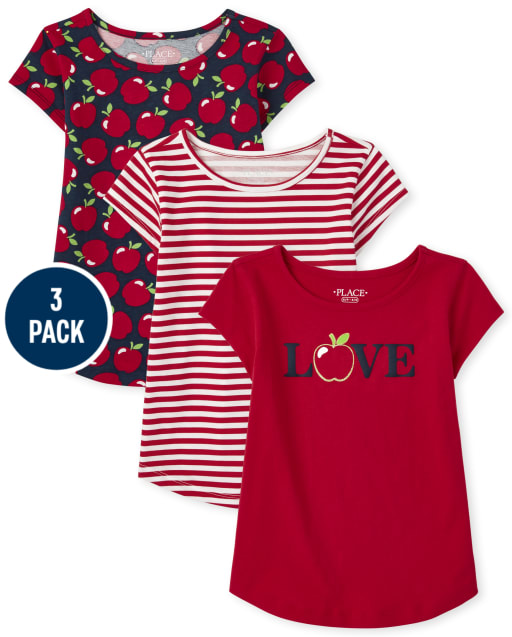 Girls Apple Top 3-Pack