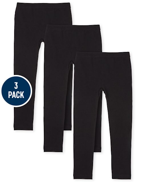 Girls Fleece Lined Leggings 3-Pack