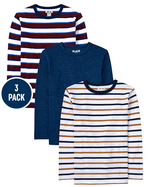 Pack de 3 tops a rayas para niños