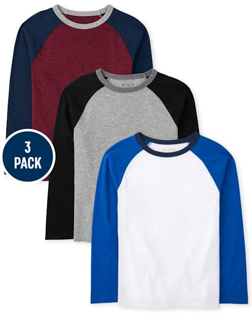 Boys Raglan Top 3-Pack