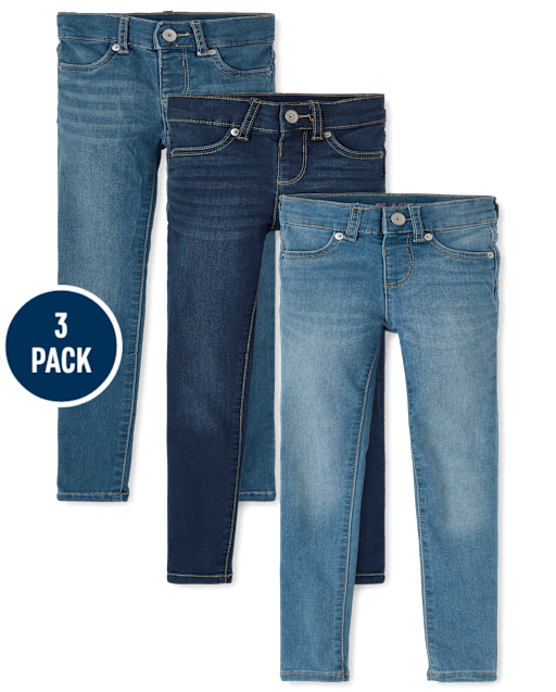 Girls Knit Denim Jeggings 3-Pack