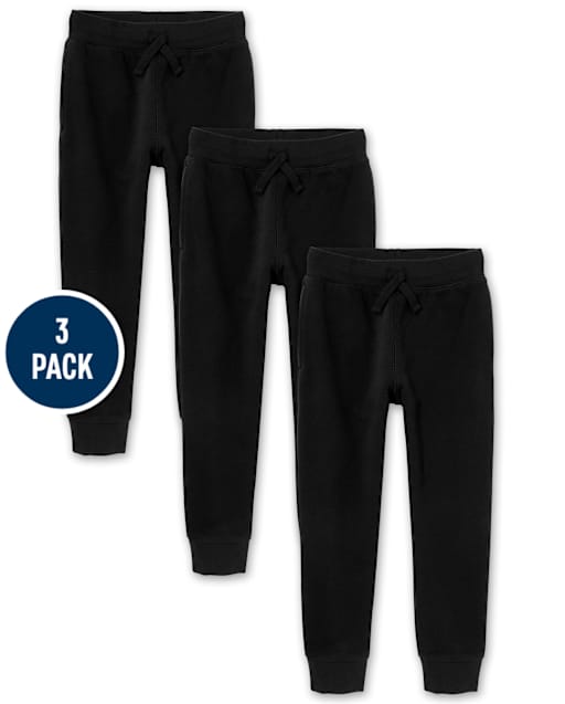 Ensemble de 3 pantalons de jogging en molleton d'uniforme pour garçons
