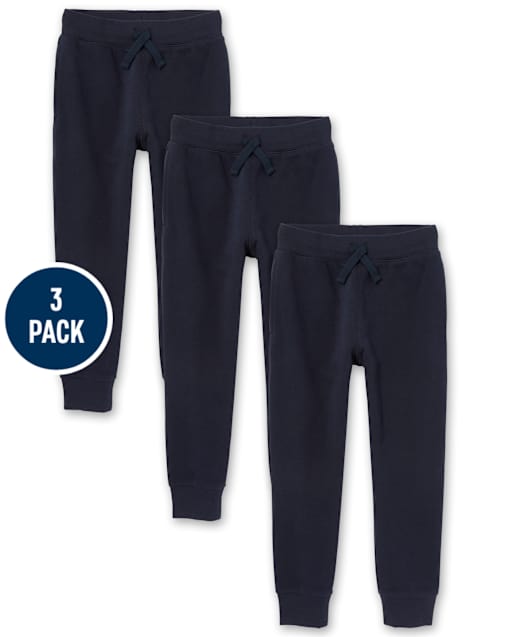 Ensemble de 3 pantalons de jogging en molleton d'uniforme pour garçons