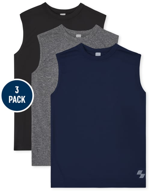 Boys Performance Muscle Tank Top 3-Pack