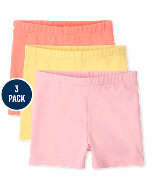 Pack de 3 pantalones cortos Cartwheel para niñas pequeñas
