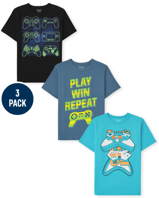 Boys Gaming Graphic Tee 3-Pack