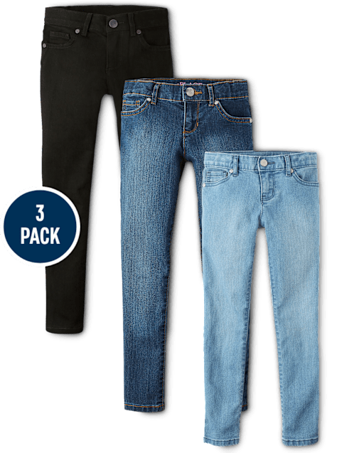 Lot de 3 jeans super skinny pour filles - Plus