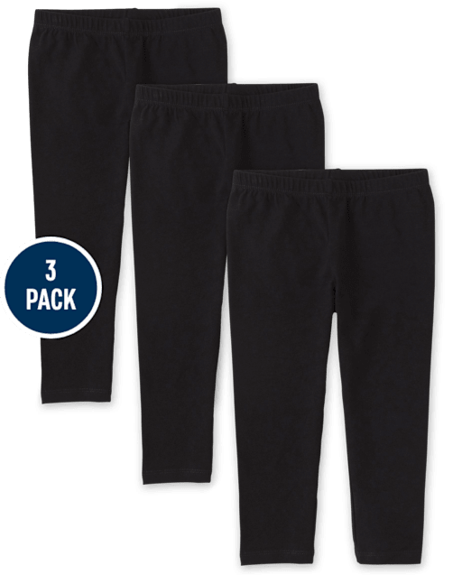 Girls Capri Leggings 3-Pack - Plus