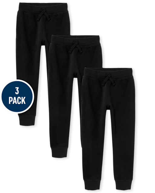 Lot de 3 pantalons de jogging en molleton pour garçon