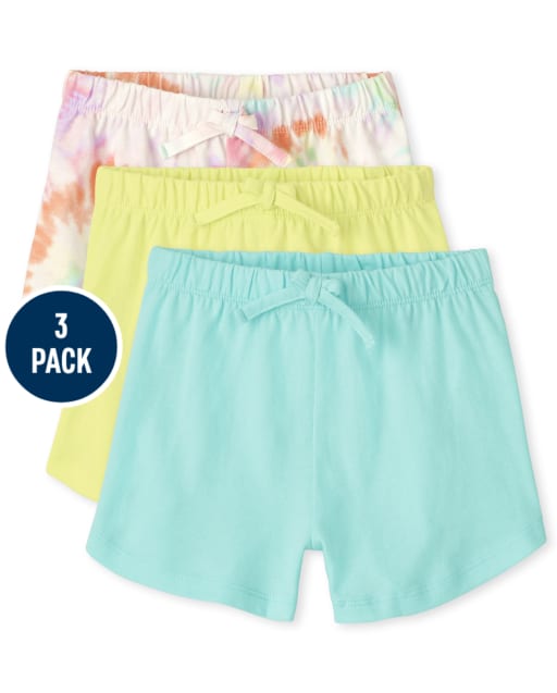 Toddler Girls Dolphin Shorts 3-Pack