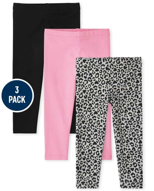 Toddler Girls Print Leggings 3-Pack