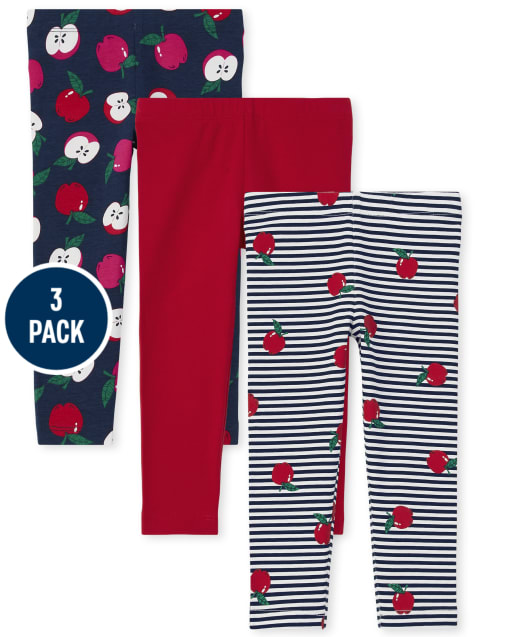 Toddler Girls Print Leggings 3-Pack