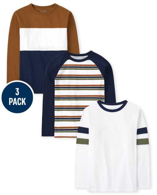 Pack de 3 tops estampados para niños