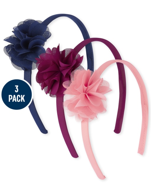 Girls Flower Headband 3-Pack