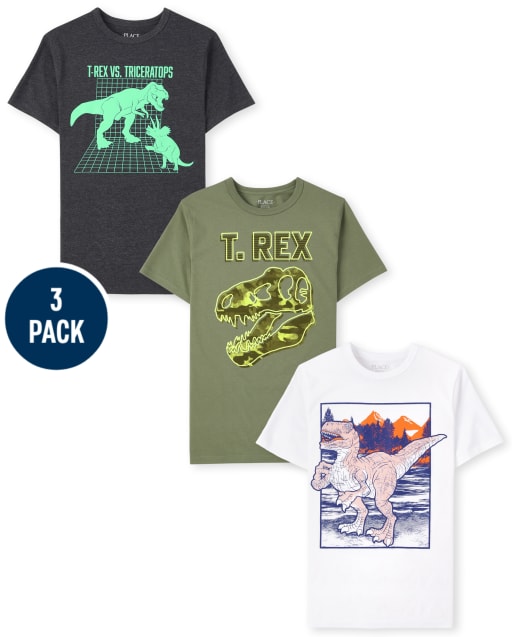 Boys Dino Graphic Tee 3-Pack