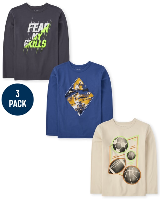 Boys Sports Graphic Tee 3-Pack