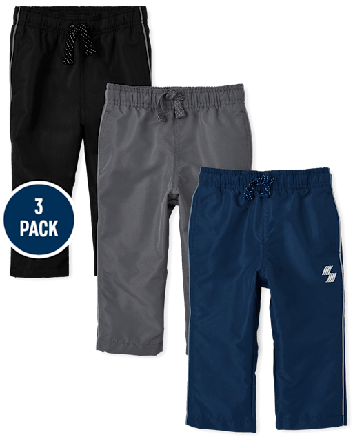 Baby And Toddler Boys Wind Pants 3-Pack