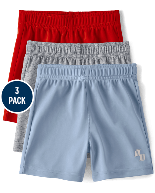 Baby And Toddler Boys Basketball Shorts 3-Pack
