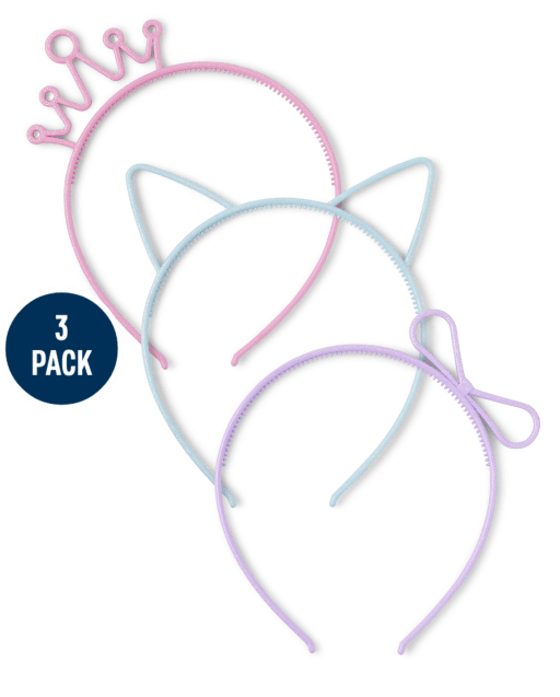 Girls Cat Ear Headband 3-Pack