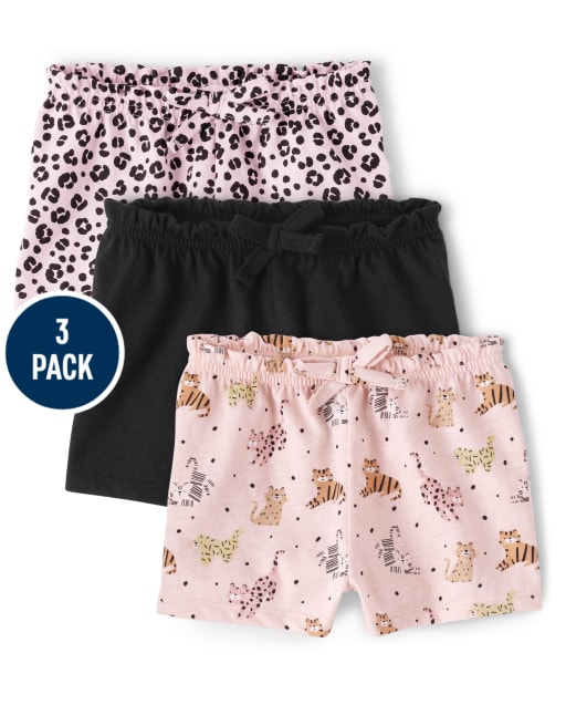 Pack de 3 Shorts Bebé Niña Leopardo