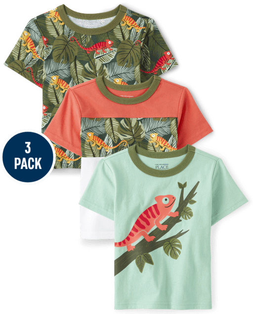 Baby And Toddler Boys Chameleon Top 3-Pack
