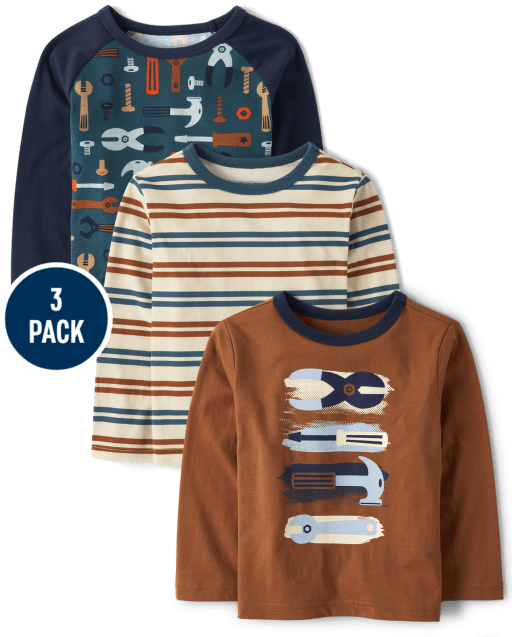 Baby And Toddler Boys Tools Top 3-Pack