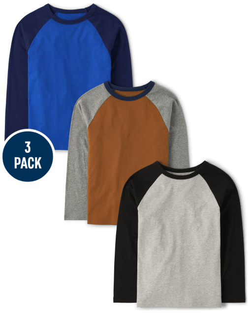 Boys Raglan Top 3-Pack