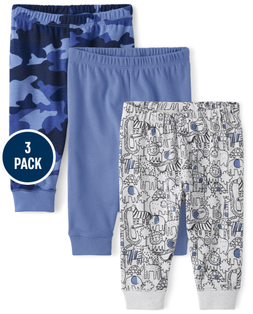 Baby Boys Camo Pants 3-Pack