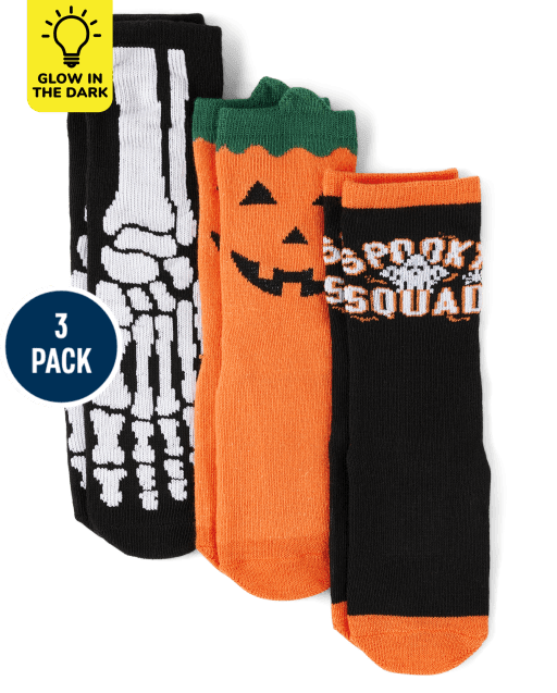 Unisex Baby And Toddler Spooky Squad Crew Socks 3-Pack