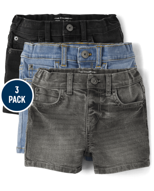 Baby And Toddler Boys Denim Shorts 3-Pack