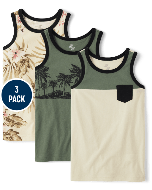Boys Graphic Tank Top 3-Pack
