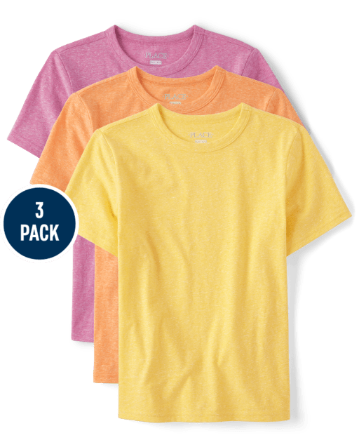 Unisex Kids Tee Shirt 3-Pack
