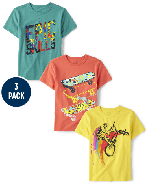Boys Extreme Sport Graphic Tee 3-Pack