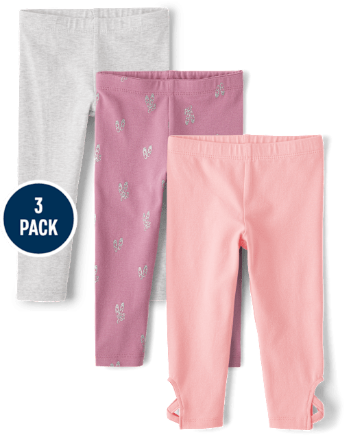 Toddler Girls Ballerina Leggings 3-Pack
