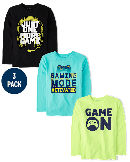 Boys Gamer Graphic Tee 3-Pack